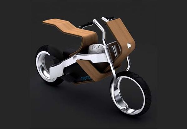 Wooden motorbike